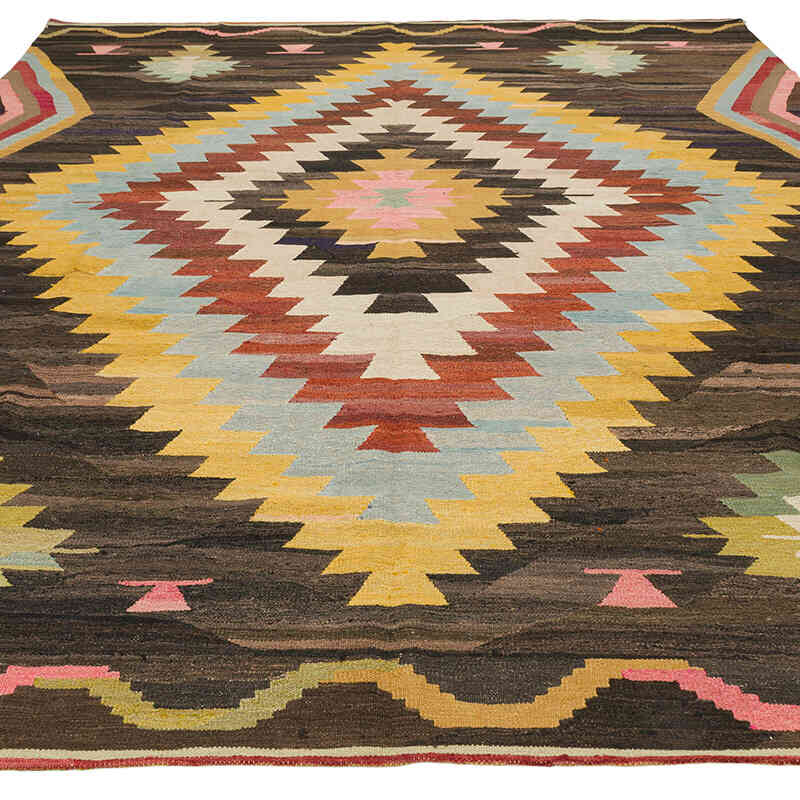 New Turkish Handwoven Kilim Rug - 8' 8" x 11' 10" (104" x 142") - K0077245
