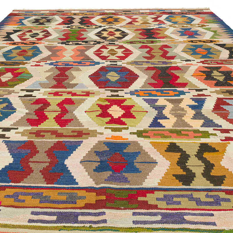 New Turkish Handwoven Kilim Rug - 8' 6" x 11' 4" (102" x 136") - K0077246