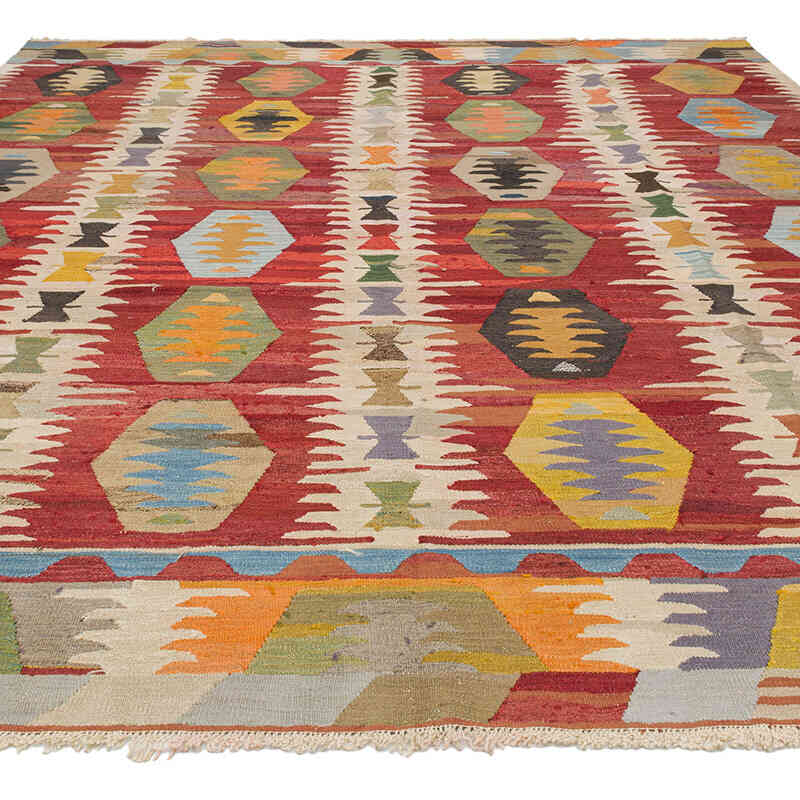 New Turkish Handwoven Kilim Rug - 8' 11" x 11' 2" (107" x 134") - K0077248