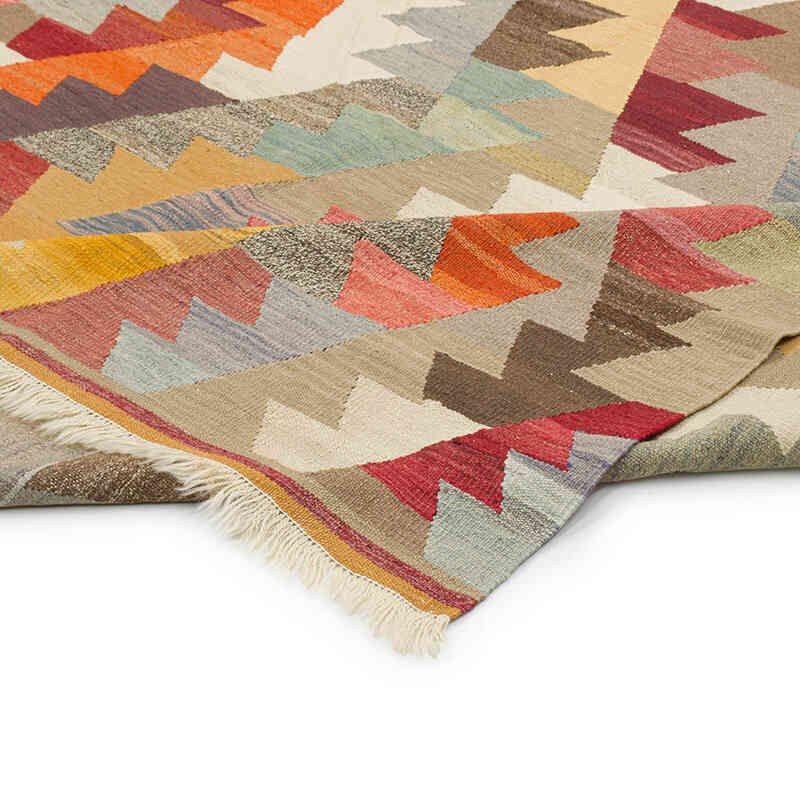 New Turkish Handwoven Kilim Rug - 8' 7" x 11' 10" (103" x 142") - K0077251