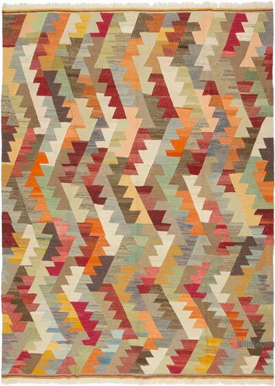 New Turkish Handwoven Kilim Rug - 8' 7" x 11' 10" (103" x 142")
