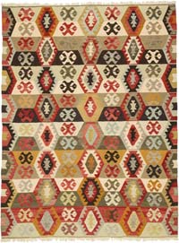 New Turkish Handwoven Kilim Rug - 9' 1" x 11' 11" (109" x 143")