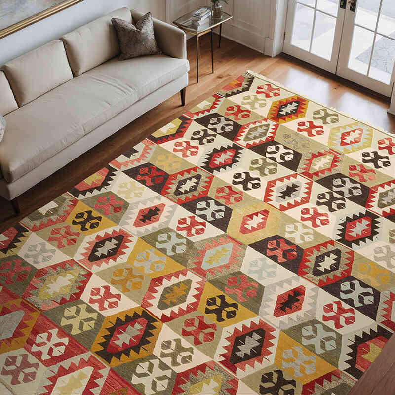 Nueva Alfombra Turca Kilim - 278 cm x 362 cm - K0077253