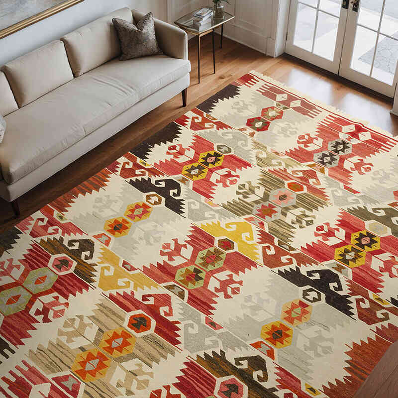 Nueva Alfombra Turca Kilim - 274 cm x 360 cm - K0077254