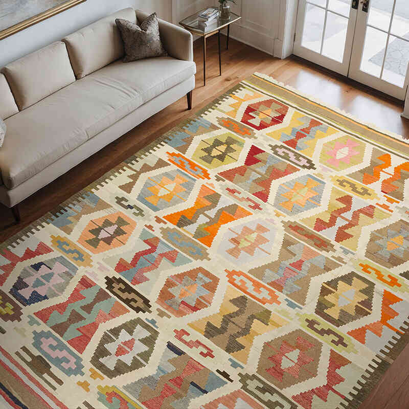 Yeni Kök Boya El Dokuma Kilim - 262 cm x 350 cm - K0077256