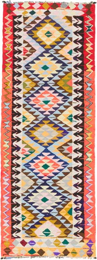 Vintage Anadolu Kilim Yolluk - 101 cm x 270 cm
