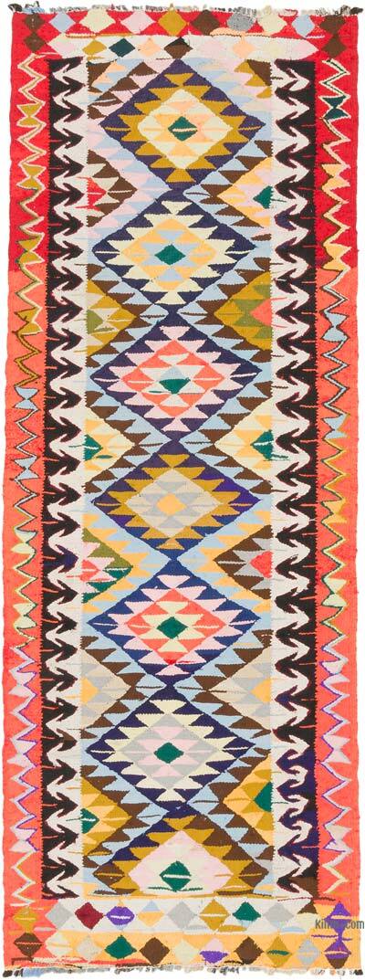 Vintage Tribal Kilim Runner - 3' 4" x 8' 10" (40" x 106")