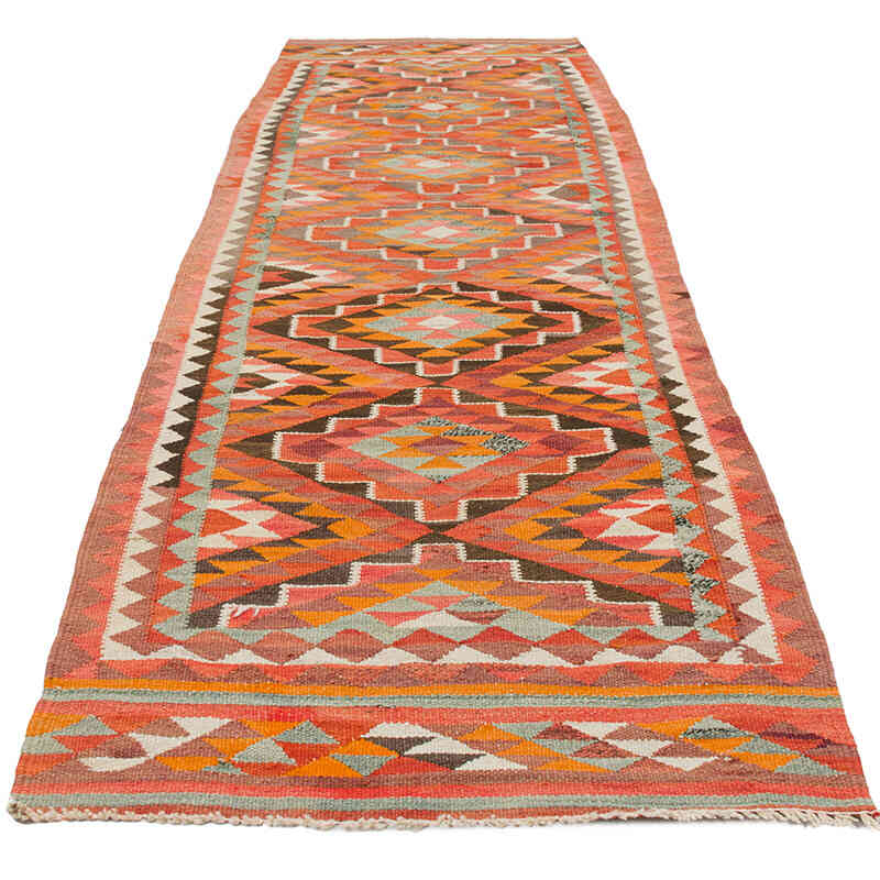 Vintage Anadolu Kilim Yolluk - 90 cm x 293 cm - K0077260