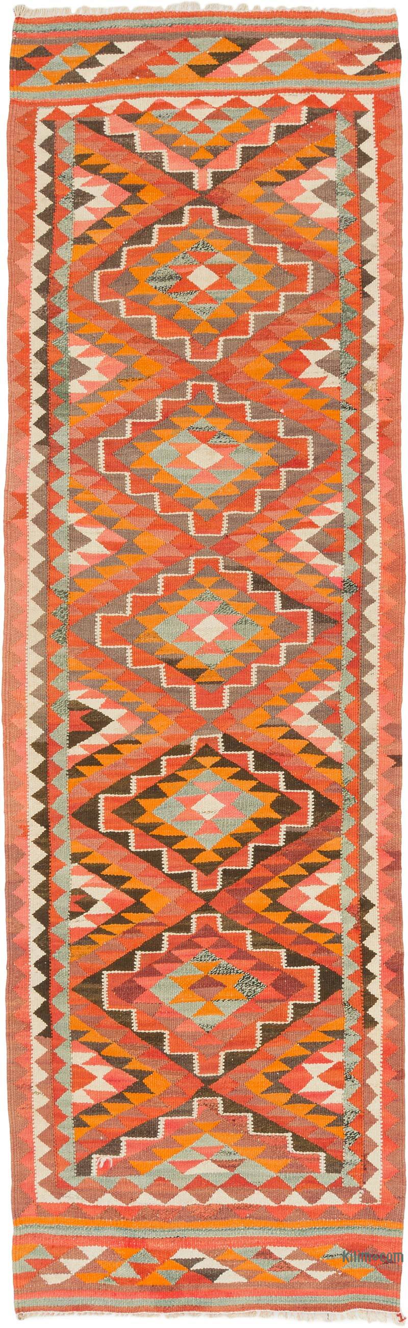 Vintage Anadolu Kilim Yolluk - 90 cm x 293 cm - K0077260