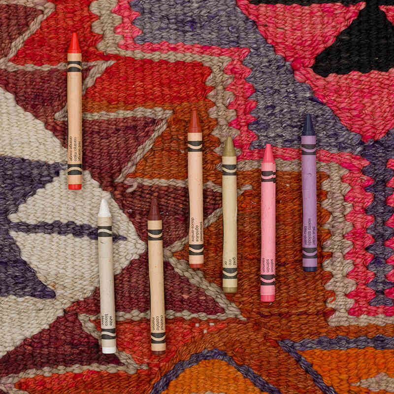 Vintage Tribal Kilim Runner - 3' 1" x 10' 8" (37" x 128") - K0077268