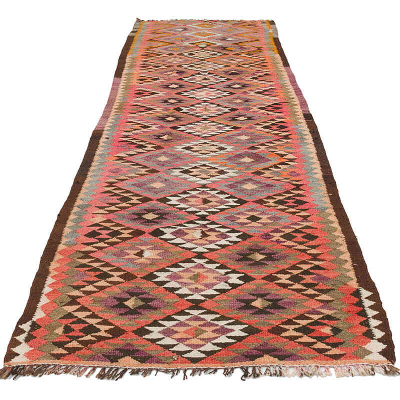 Vintage Anadolu Kilim Yolluk - 95 cm x 338 cm - K0077270