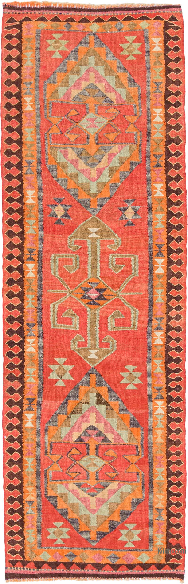 Vintage Anadolu Kilim Yolluk - 100 cm x 310 cm - K0077274