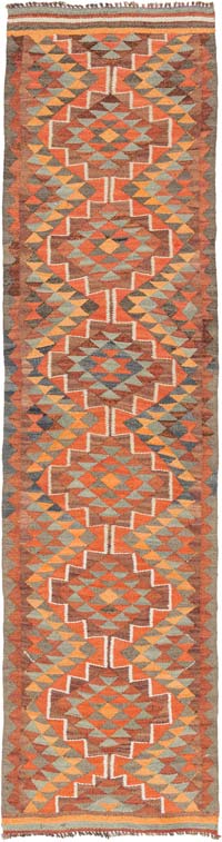 Alfombra Kilim Tribal Vintage - 79 cm x 306 cm