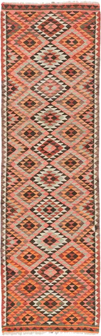 Vintage Tribal Kilim Runner - 2' 11" x 9' 10" (35" x 118")