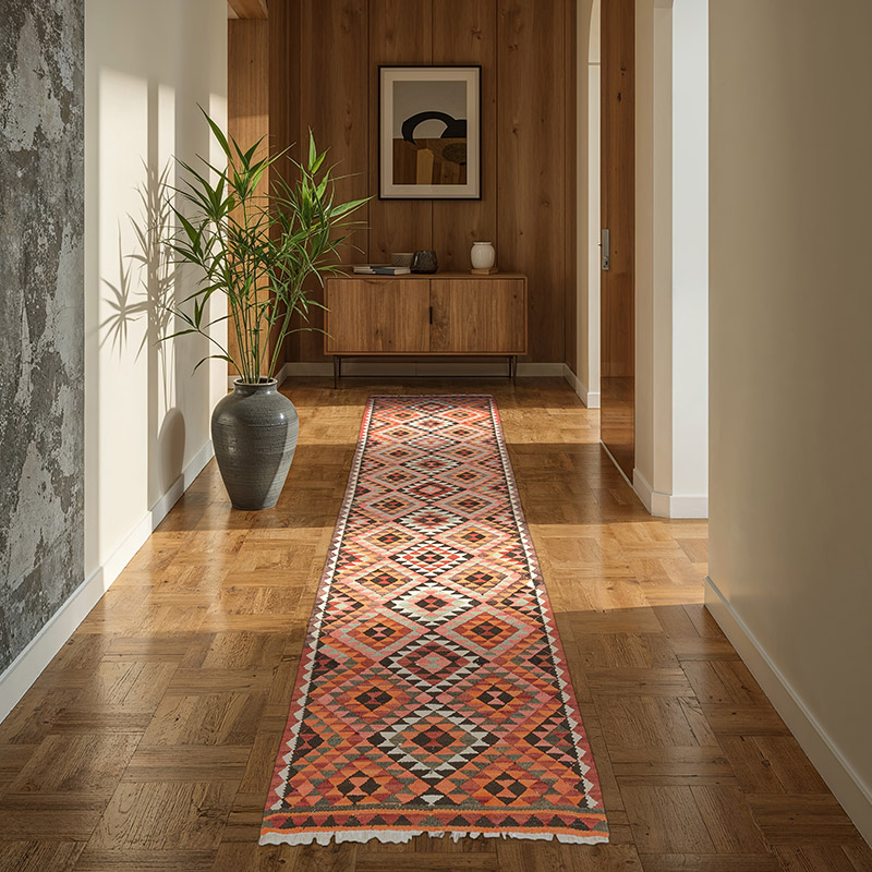 Vintage Anadolu Kilim Yolluk - 90 cm x 300 cm - K0077279
