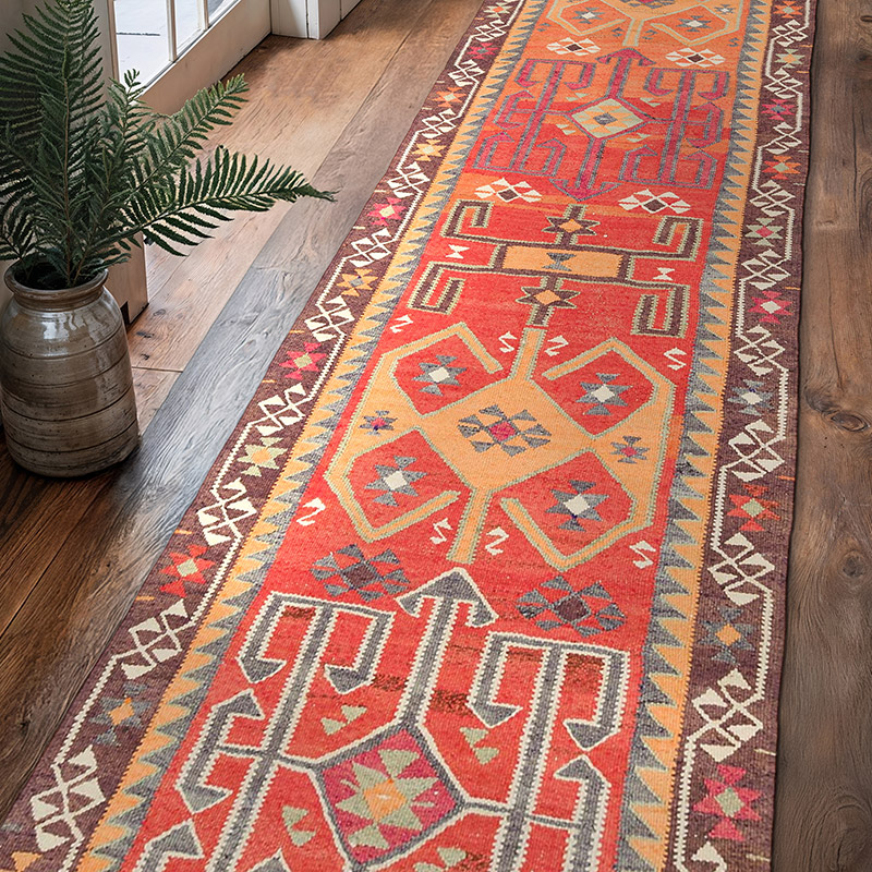 Vintage Anadolu Kilim Yolluk - 100 cm x 350 cm - K0077285