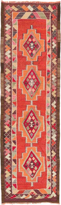 Vintage Anadolu Kilim Yolluk - 90 cm x 300 cm