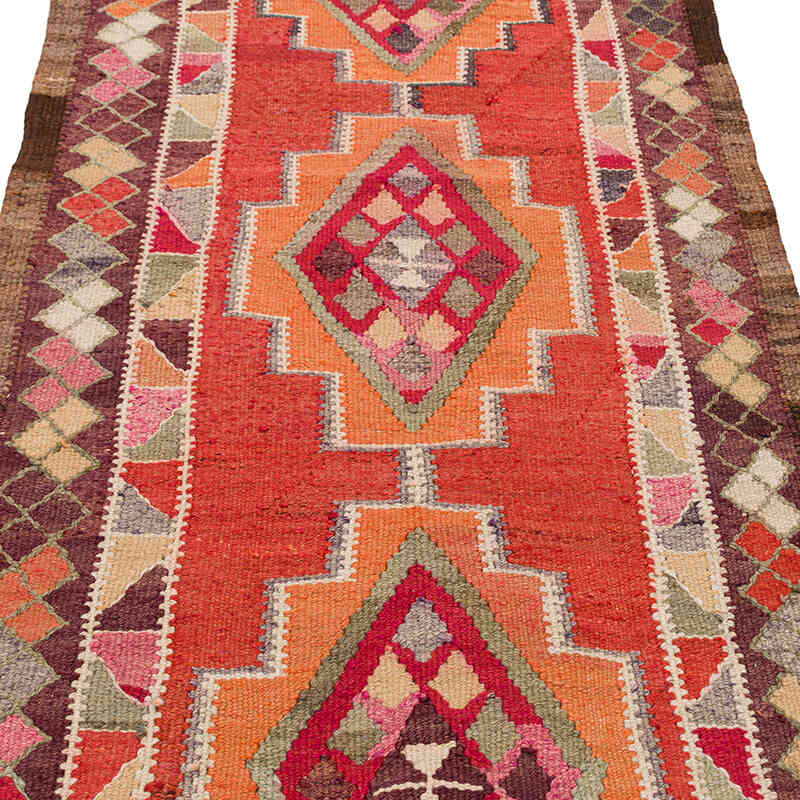 Vintage Tribal Kilim Runner - 2' 11" x 9' 10" (35" x 118") - K0077287