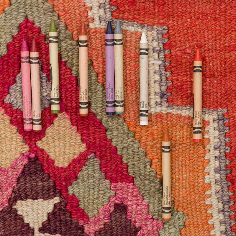 Vintage Tribal Kilim Runner - 2' 11" x 9' 10" (35" x 118") - K0077287