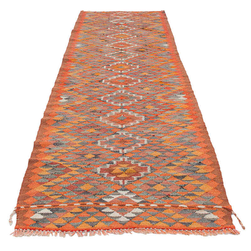 Vintage Tribal Kilim Runner - 2' 9" x 9' 7" (33" x 115") - K0077289