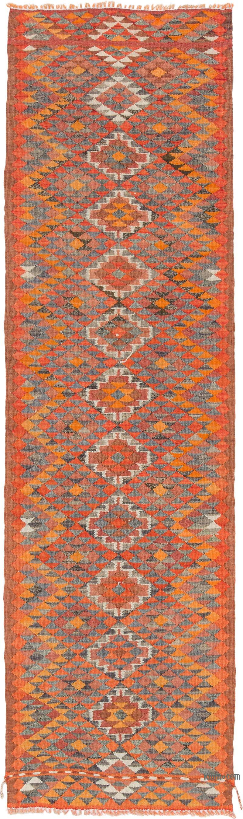 Vintage Tribal Kilim Runner - 2' 9" x 9' 7" (33" x 115") - K0077289
