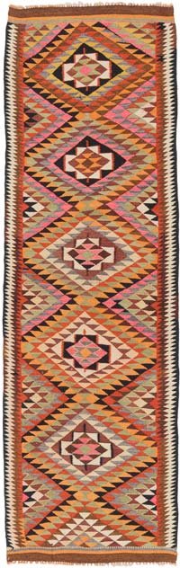 Alfombra Kilim Tribal Vintage - 93 cm x 304 cm