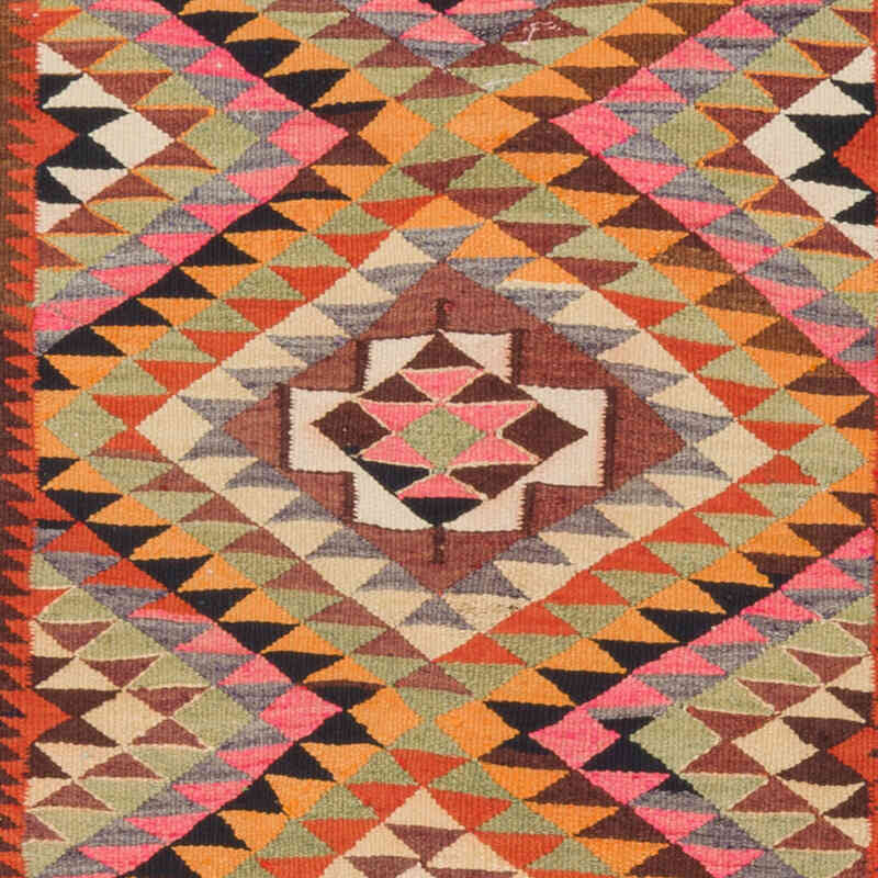 Alfombra Kilim Tribal Vintage - 93 cm x 304 cm - K0077290