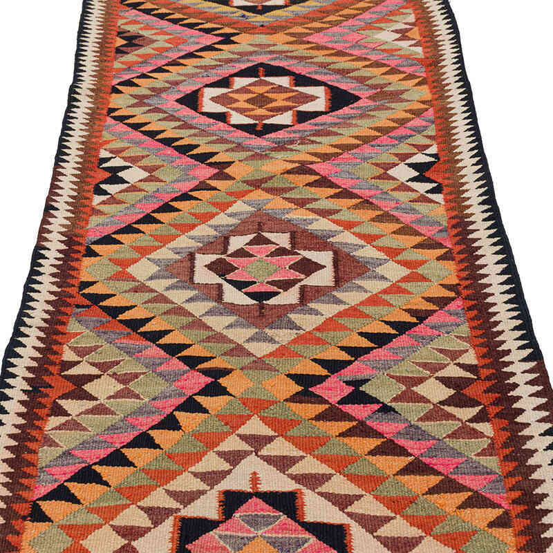 Alfombra Kilim Tribal Vintage - 93 cm x 304 cm - K0077290