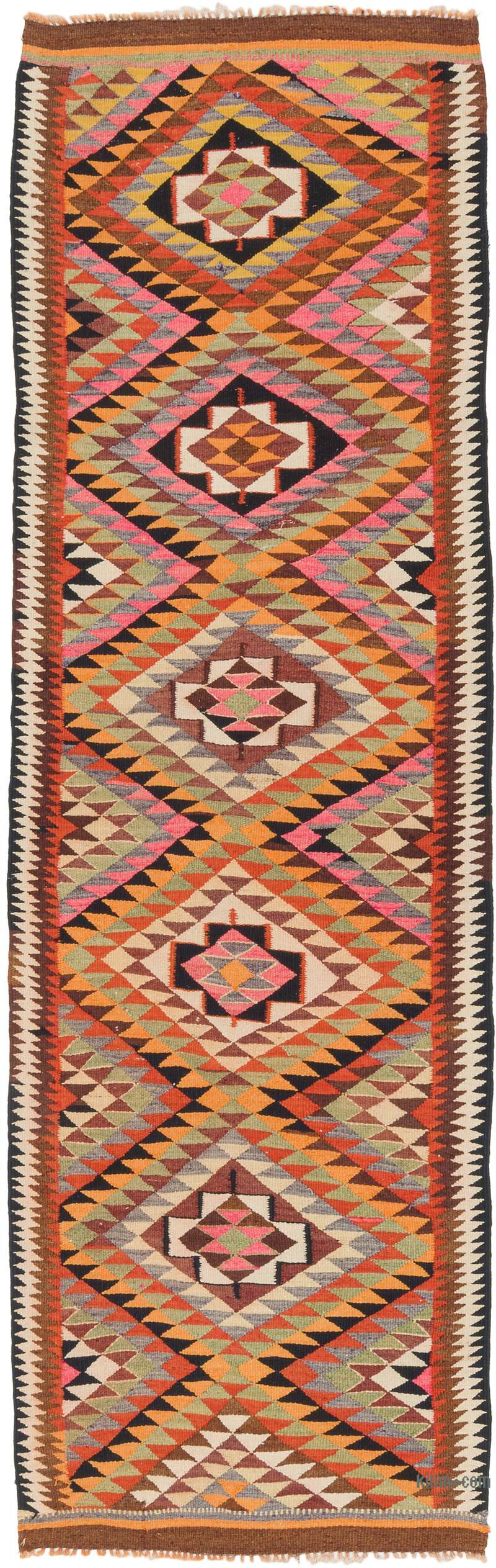 Alfombra Kilim Tribal Vintage - 93 cm x 304 cm - K0077290