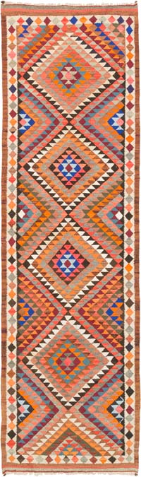 Alfombra Kilim Tribal Vintage - 87 cm x 290 cm
