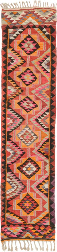 Alfombra Kilim Tribal Vintage - 85 cm x 345 cm