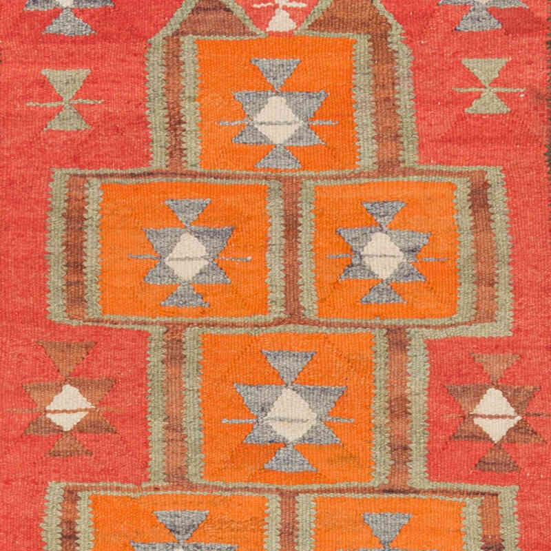 Vintage Tribal Kilim Runner - 3' 2" x 10' 7" (38" x 127") - K0077294