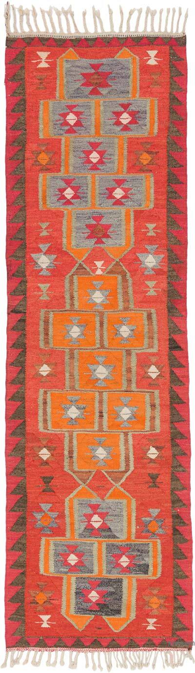 Vintage Tribal Kilim Runner - 3' 2" x 10' 7" (38" x 127")