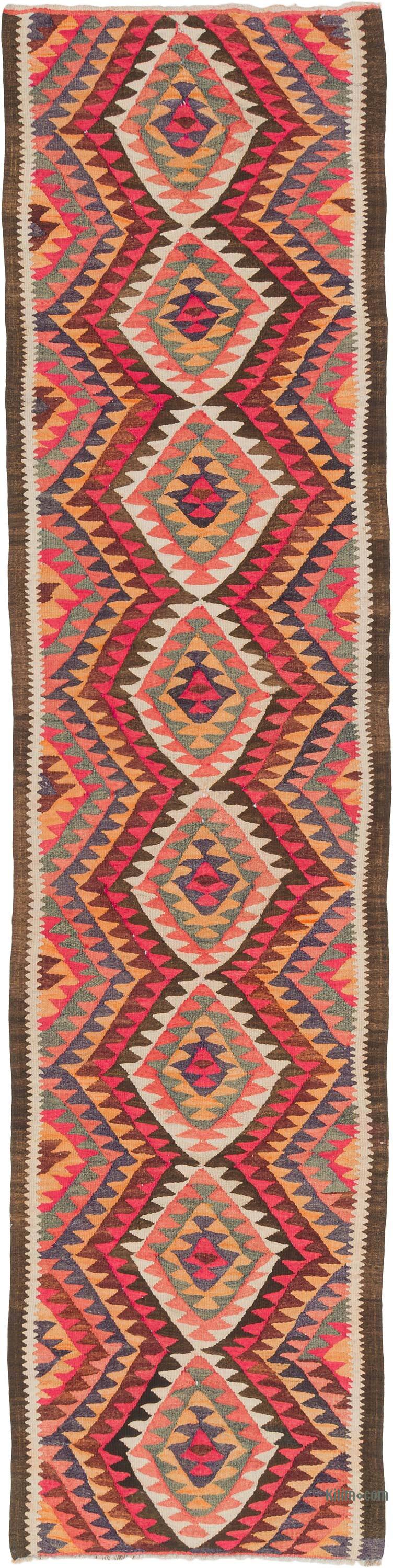 Alfombra Kilim Tribal Vintage - 85 cm x 345 cm - K0077295