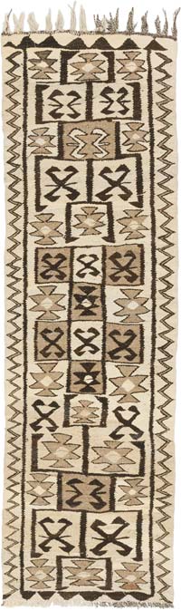 Vintage Tribal Kilim Runner - 2' 11" x 9' 2" (35" x 110")