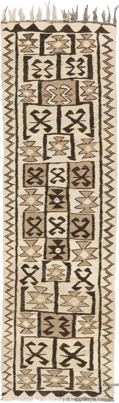 Vintage Tribal Kilim Runner - 2' 11" x 9' 2" (35" x 110")