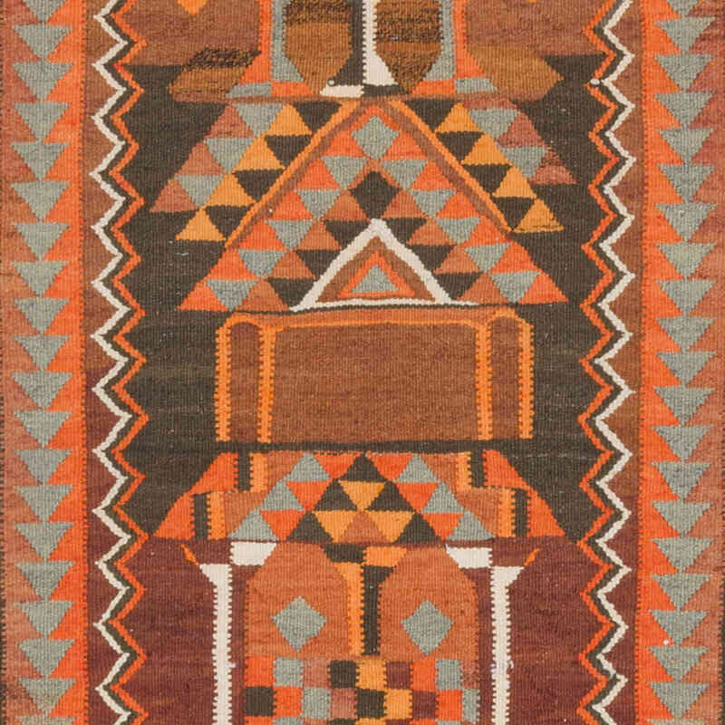 Alfombra Kilim Tribal Vintage - 88 cm x 350 cm - K0077309