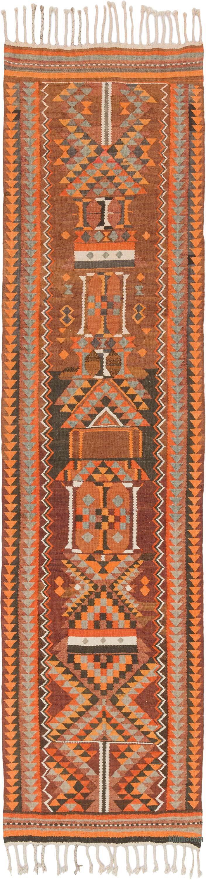 Alfombra Kilim Tribal Vintage - 88 cm x 350 cm - K0077309