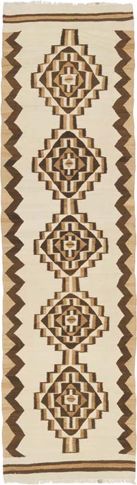 Alfombra Kilim Tribal Vintage - 90 cm x 316 cm