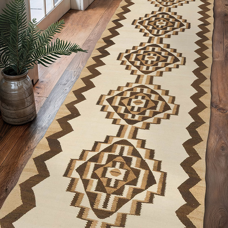 Alfombra Kilim Tribal Vintage - 90 cm x 316 cm - K0077310