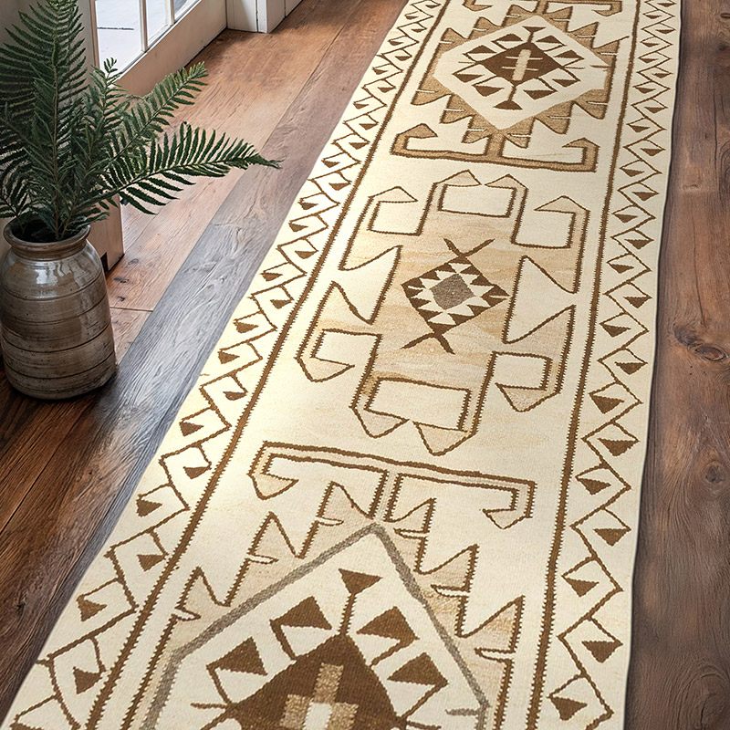 Vintage Anadolu Kilim Yolluk - 93 cm x 343 cm - K0077316