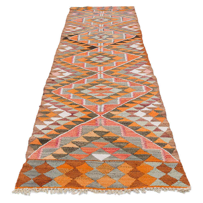 Alfombra Kilim Tribal Vintage - 76 cm x 296 cm - K0077318
