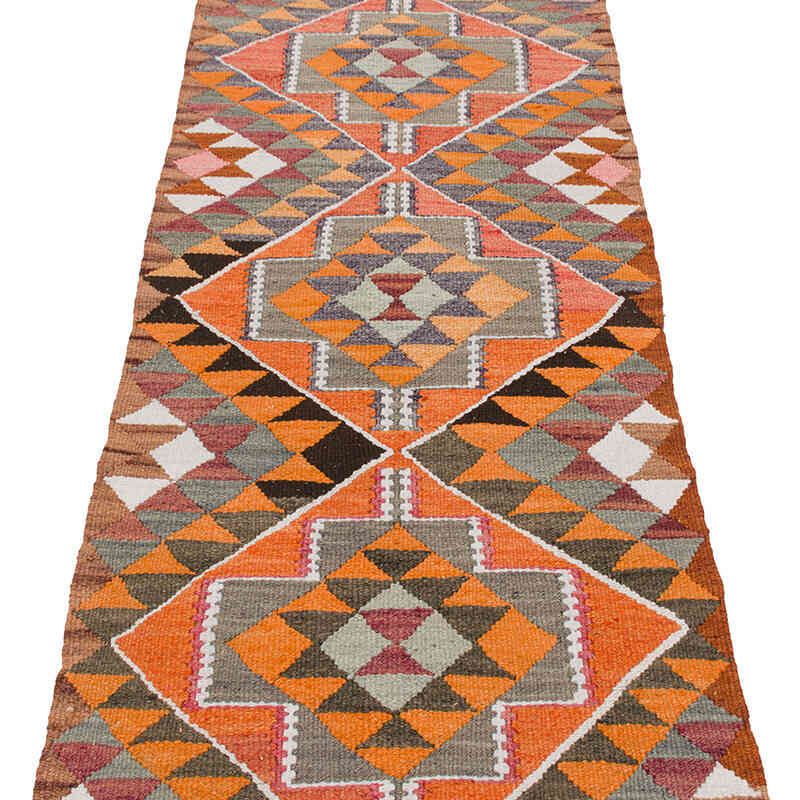 Alfombra Kilim Tribal Vintage - 76 cm x 296 cm - K0077318
