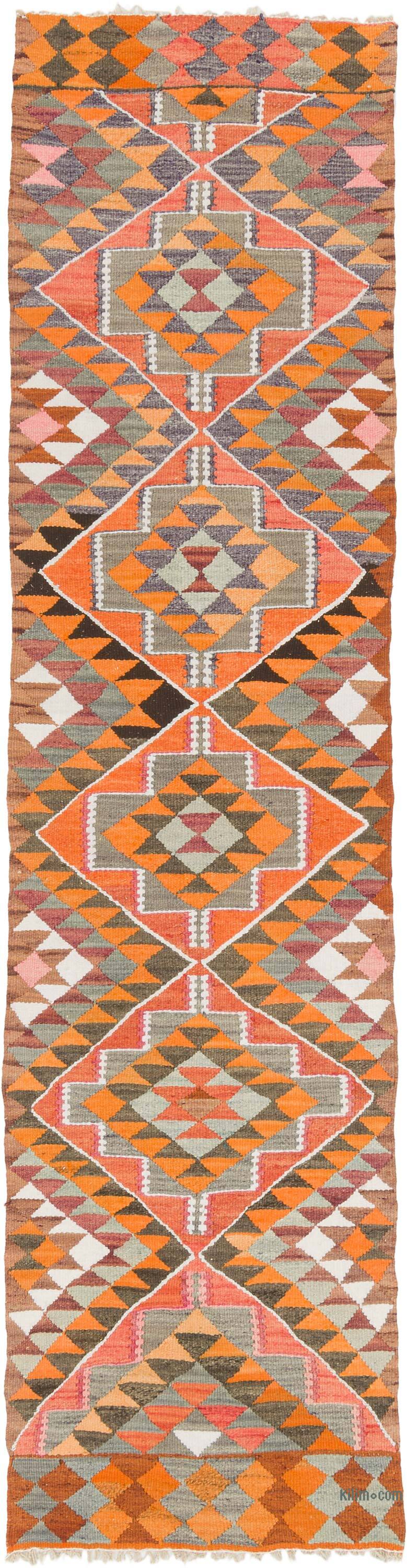 Alfombra Kilim Tribal Vintage - 76 cm x 296 cm - K0077318