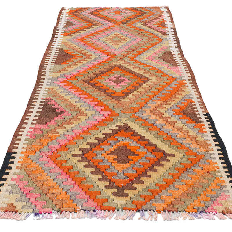 Vintage Tribal Kilim Runner - 2' 11" x 8' 6" (35" x 102") - K0077322