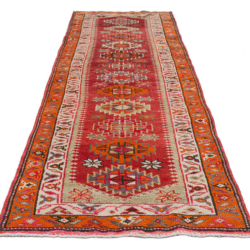 Vintage Tribal Runner Rug - 2' 11" x 10' 4" (35" x 124") - K0077323