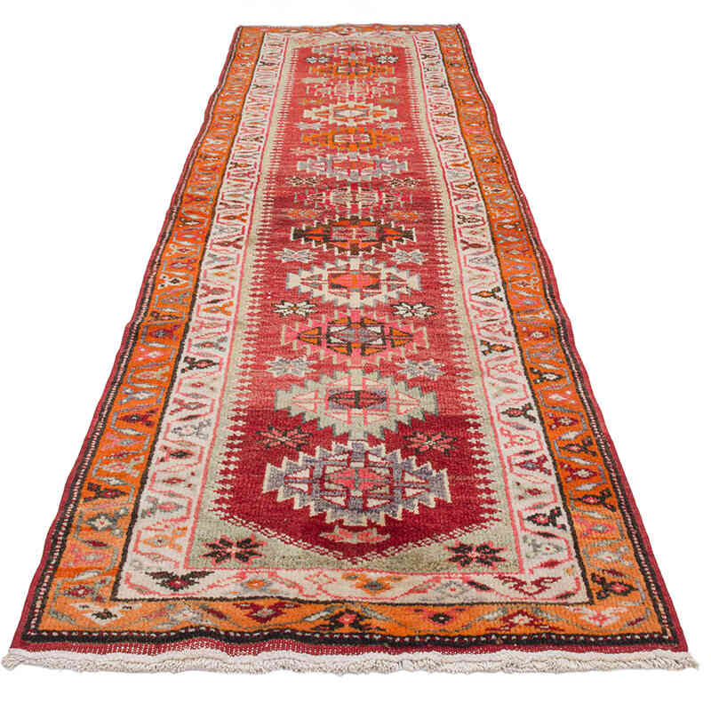 Vintage Tribal Runner Rug - 2' 11" x 10' 4" (35" x 124") - K0077323