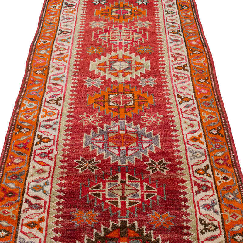 Vintage Tribal Runner Rug - 2' 11" x 10' 4" (35" x 124") - K0077323
