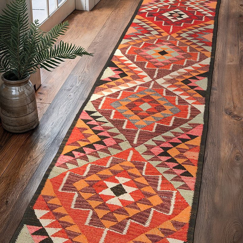 Vintage Anadolu Kilim Yolluk - 83 cm x 362 cm - K0077326