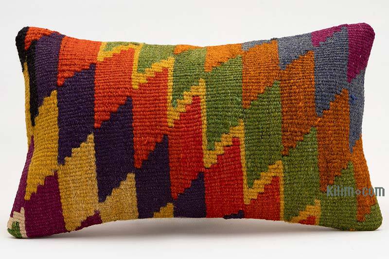 Kilim Yastık Kılıfı - 50 cm x 30 cm - K0077355